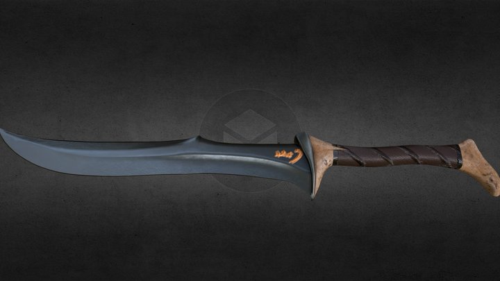 Sword Textured 3D Model