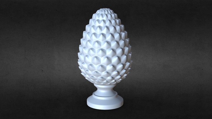 3D Printable Pine Cone 3D Model