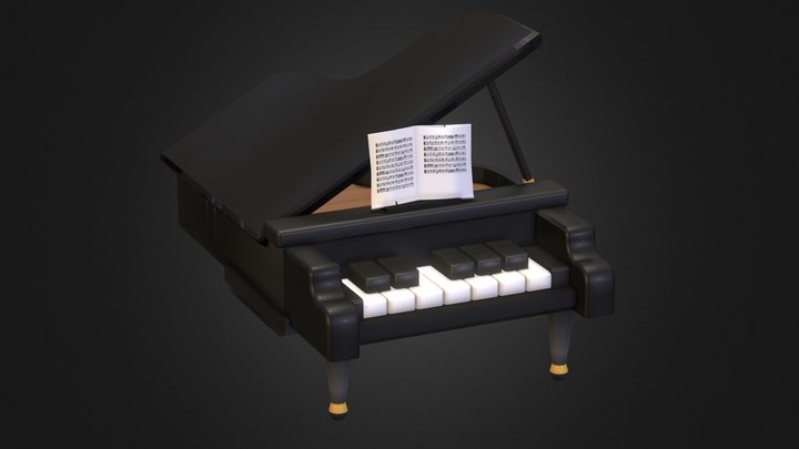 Quirky Piano 3D Model