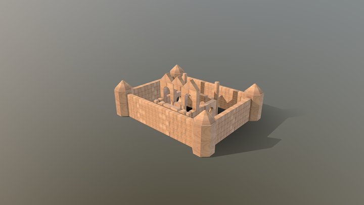 castle_and_walls_wk8_michael_nicholas 3D Model