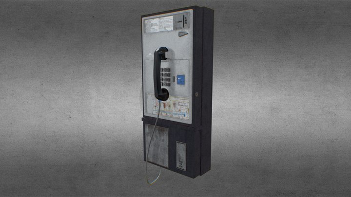 Old Pay Phone 3D Model