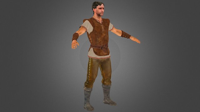 Medieval man 3D Model