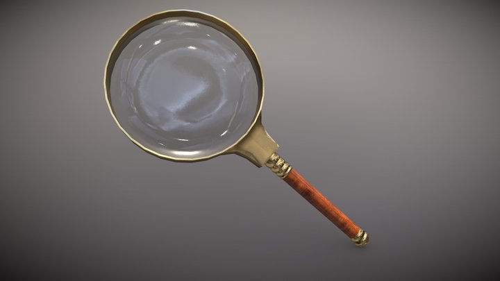 Styled Magnifying Glass – Kostenloses 3D-Modell STL
