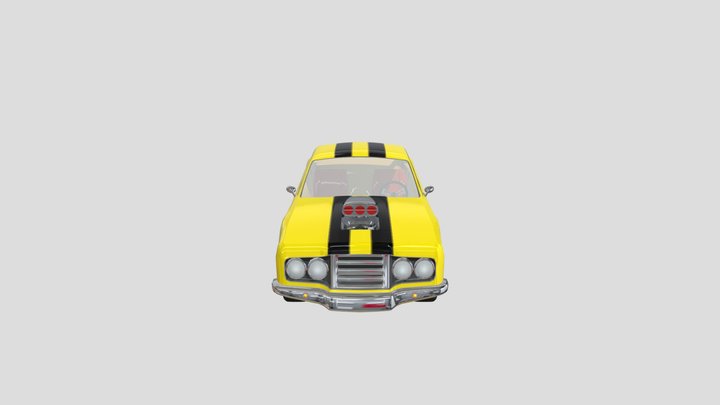 yellow rvp muscle car