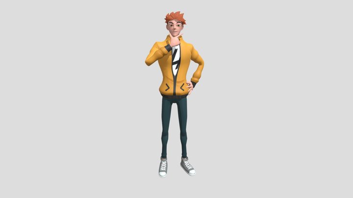 Male Character with Rig 3D Model