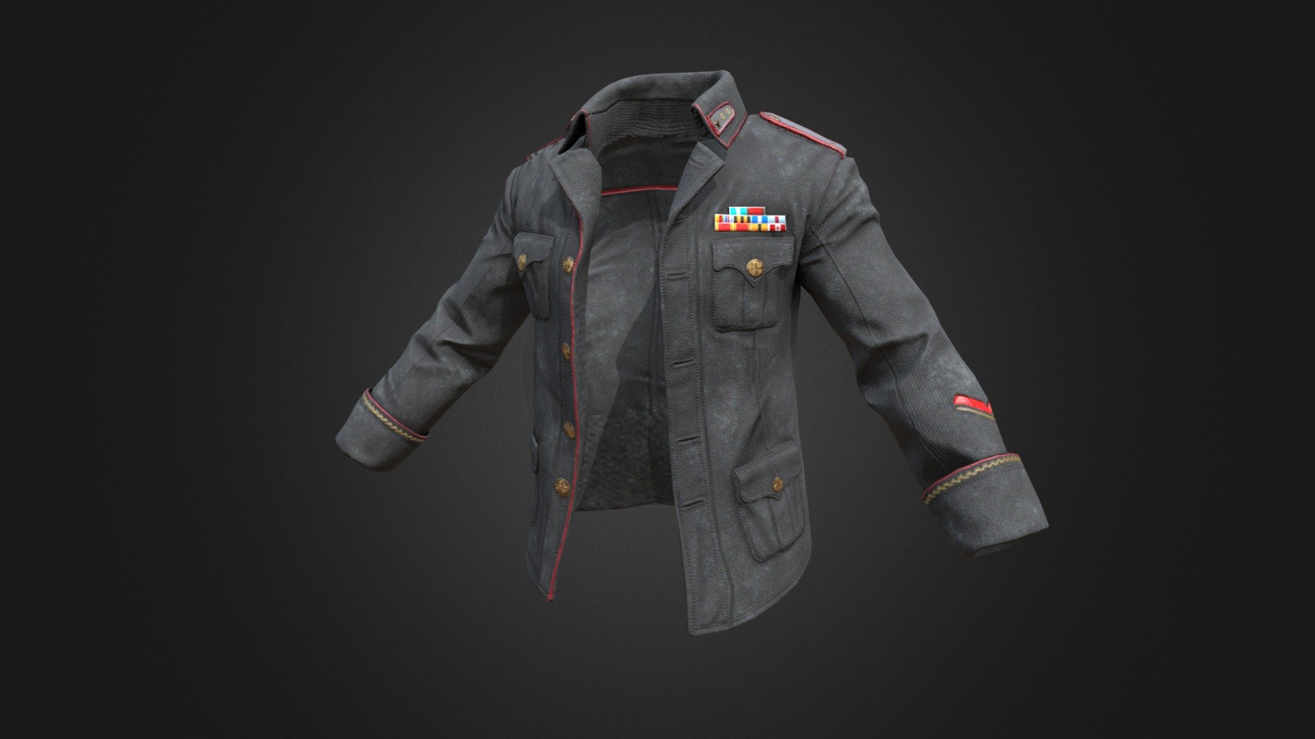 Military Jacket (Black) PUBG 3D model by pubgitems.info (pubgitems