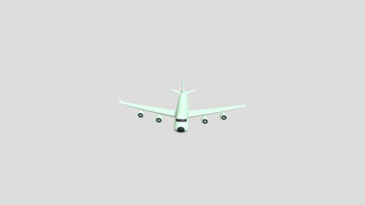 3D Low Poly Aeroplane 3D Model