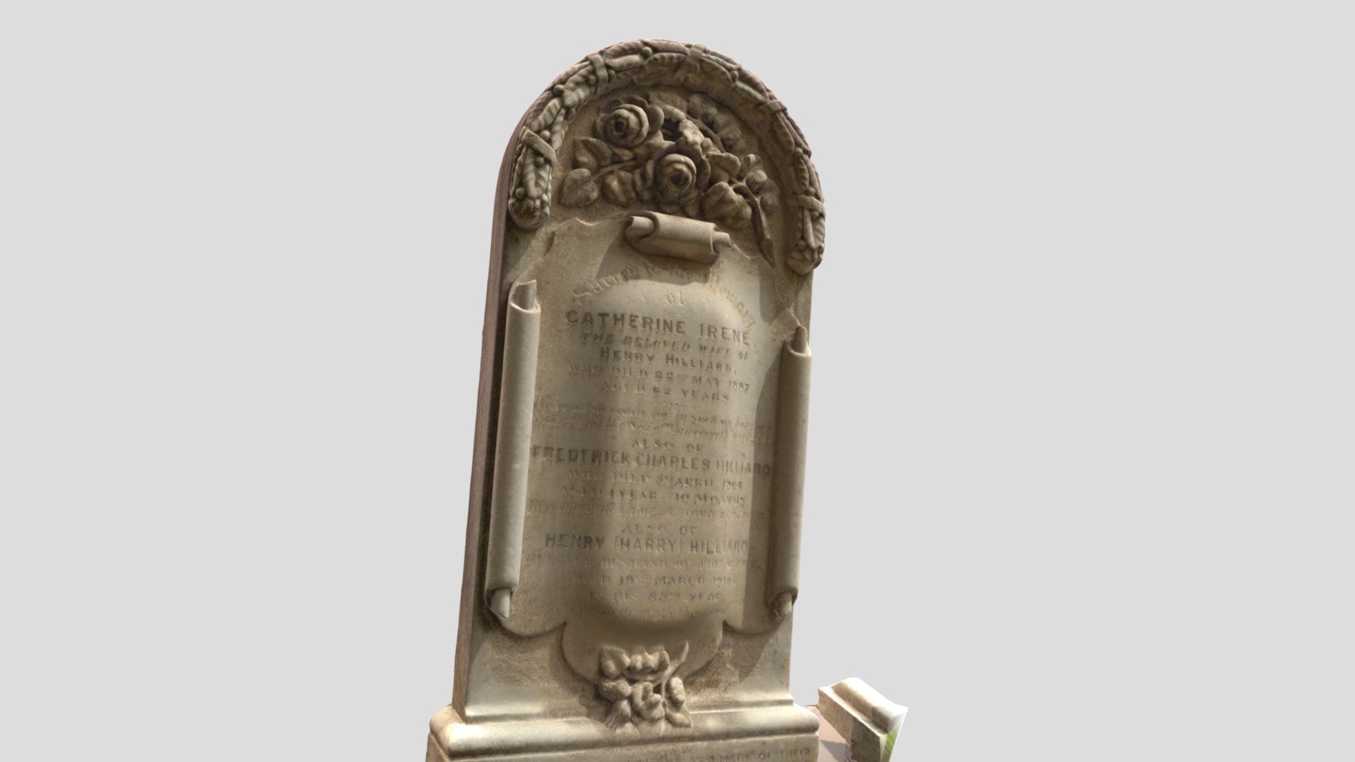 Carved headstone - Rookwood Cemetery  Sydney.