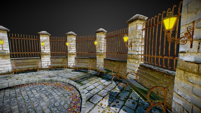 Old Sidewalk 3D Model