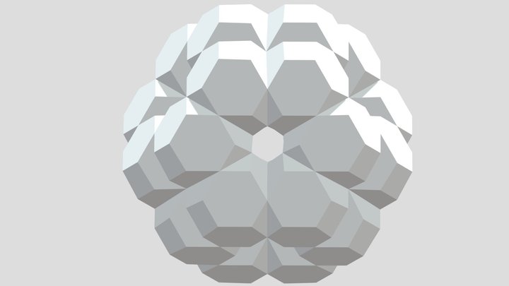 Truncated Octahedron Fractal V2 | Level 1 3D Model