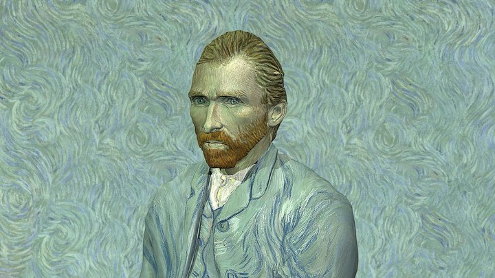 Van Gogh self-portrait (1889) 3D Model
