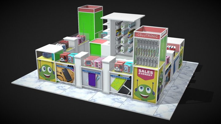 Isla accesorios V2 3D Model