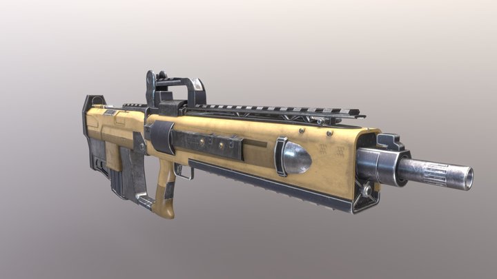 Sci-Fi Weapon 3D Model