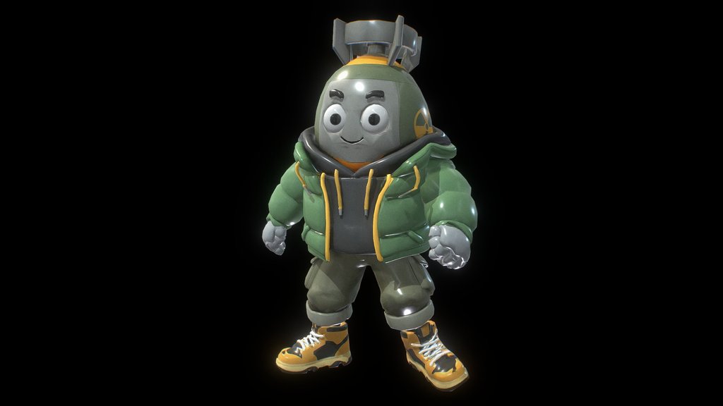 Atomic B-Boy (Animated, Low-poly) by Jungle Jim