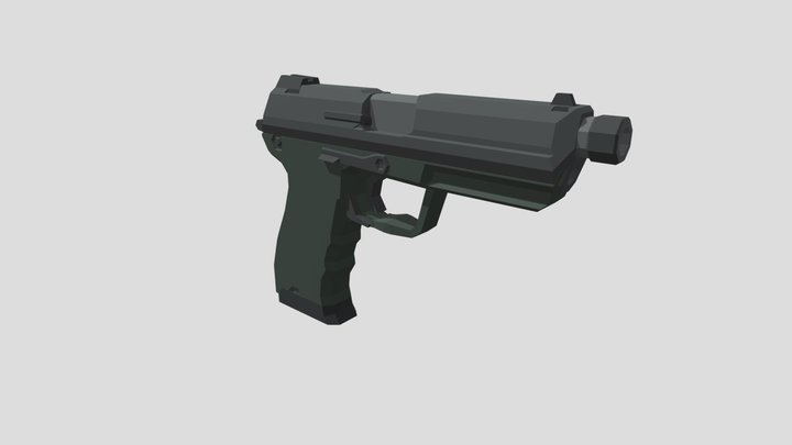 HK45 handgun 3D Model