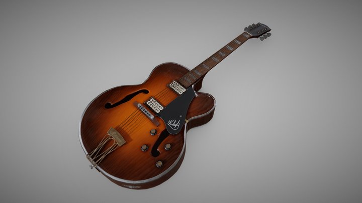 Meshcaster Semi-Acoustic Guitar – Free 3D Model STL