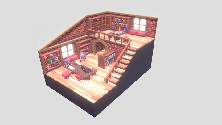Blockbench Library 3D Model