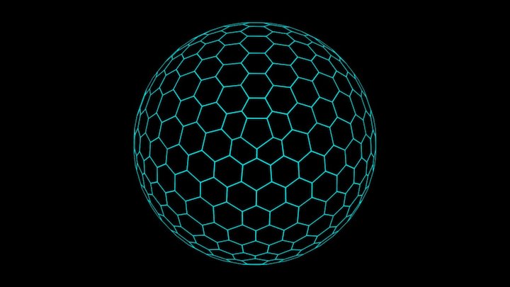Hex-sphere 3D Model