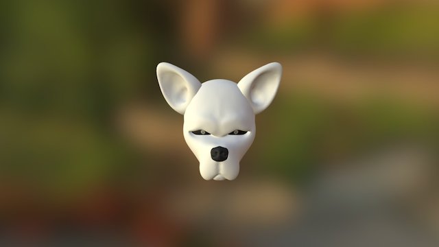 Dog Head Model 3D Model