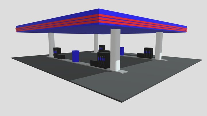 gas station 3D Model