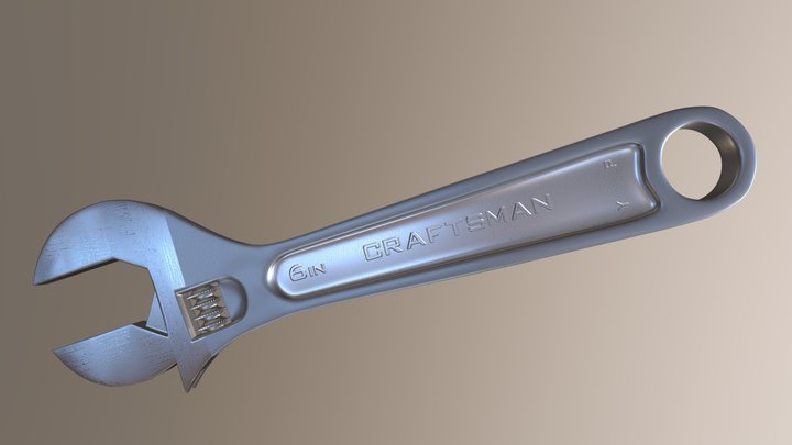 Wrench (High Poly) 3D Model