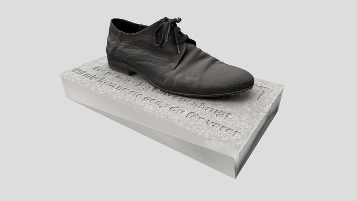 test scan black leather shoe 3D Model