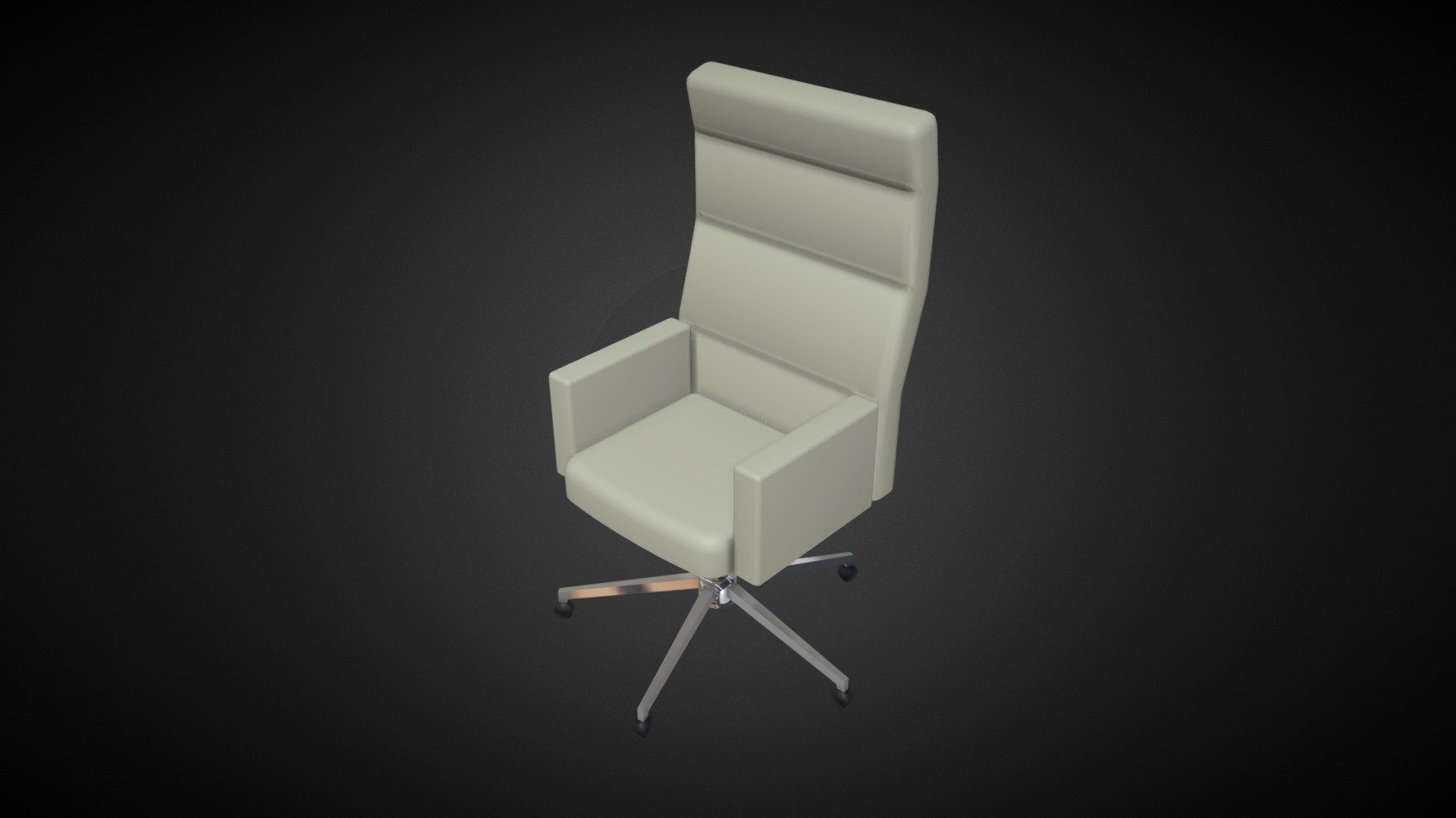Low Poly Executive Conference Room Chair