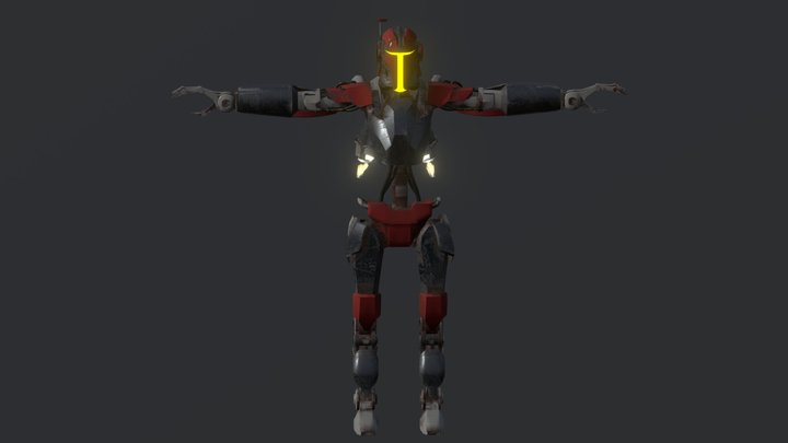 Mandalorian Robot 3D Model