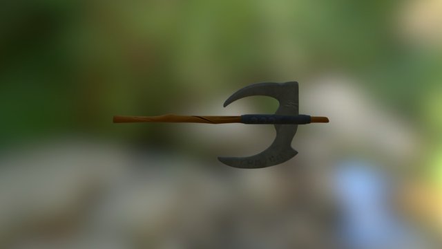 Hand painted Stoneaxe 3D Model