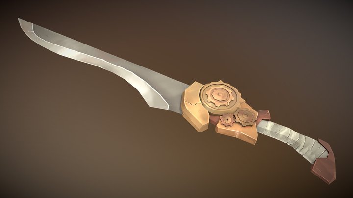 Steampunk Sword 3D Model