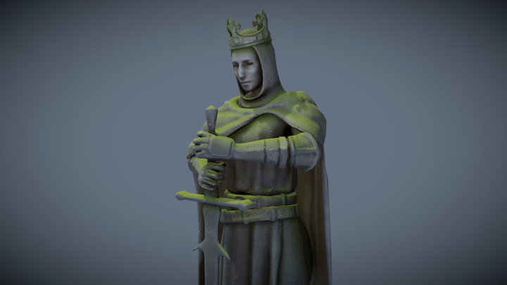 Old Statue 3D Model