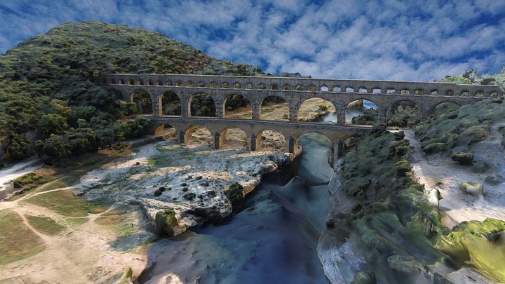 Pont Du Gard NIMES - FRANCE 3D Model