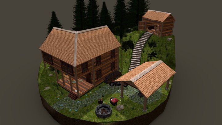 DAE Diorama - Forest Loner 3D Model