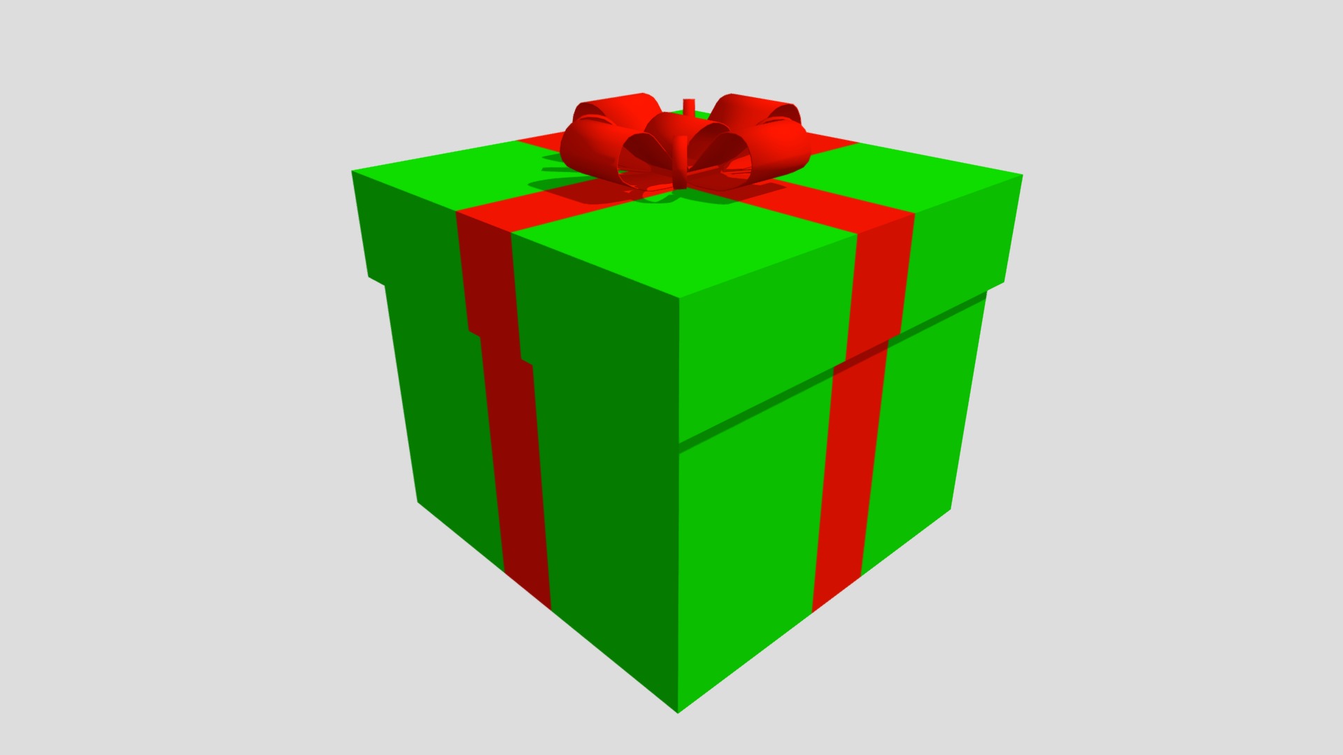 3D model Square Gift Box - This is a 3D model of the Square Gift Box. The 3D model is about icon.