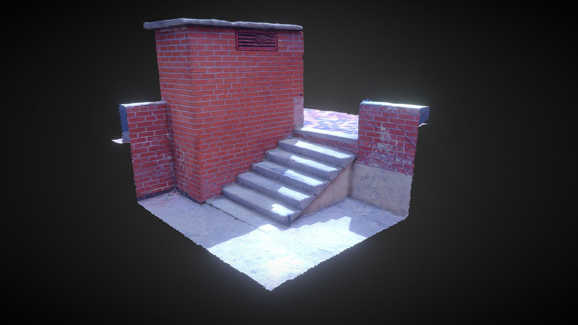 Staircase with wall