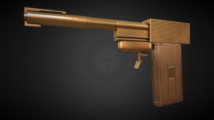 Golden Gun 3D Model