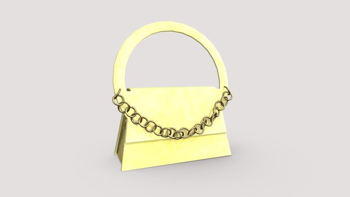 JACQUEMUS sac rond jaune 3D Model