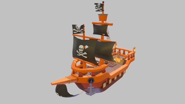 tz_pirate_ship 3D Model
