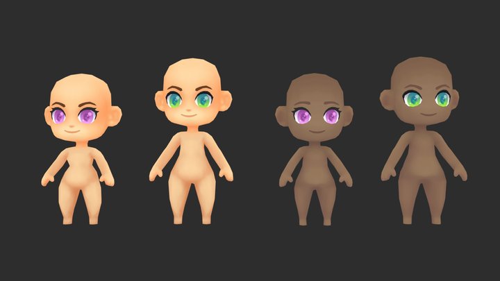 Lowpoly Base Mesh 3D Model