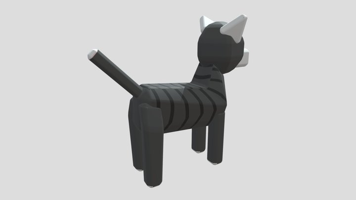 ASSET 2 LOW POLY CAT 3D Model