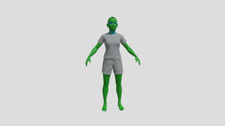 Giulia com pés deliciosos 3D Model