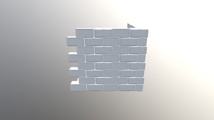 Corner Wall Stone 3D Model
