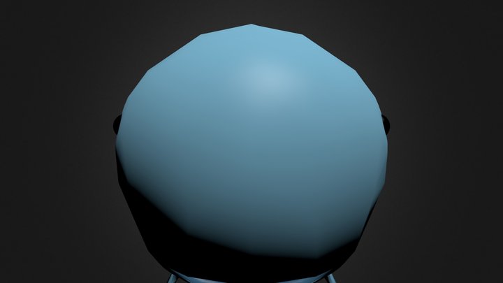 Low Poly Cartoon Whale 3D Model