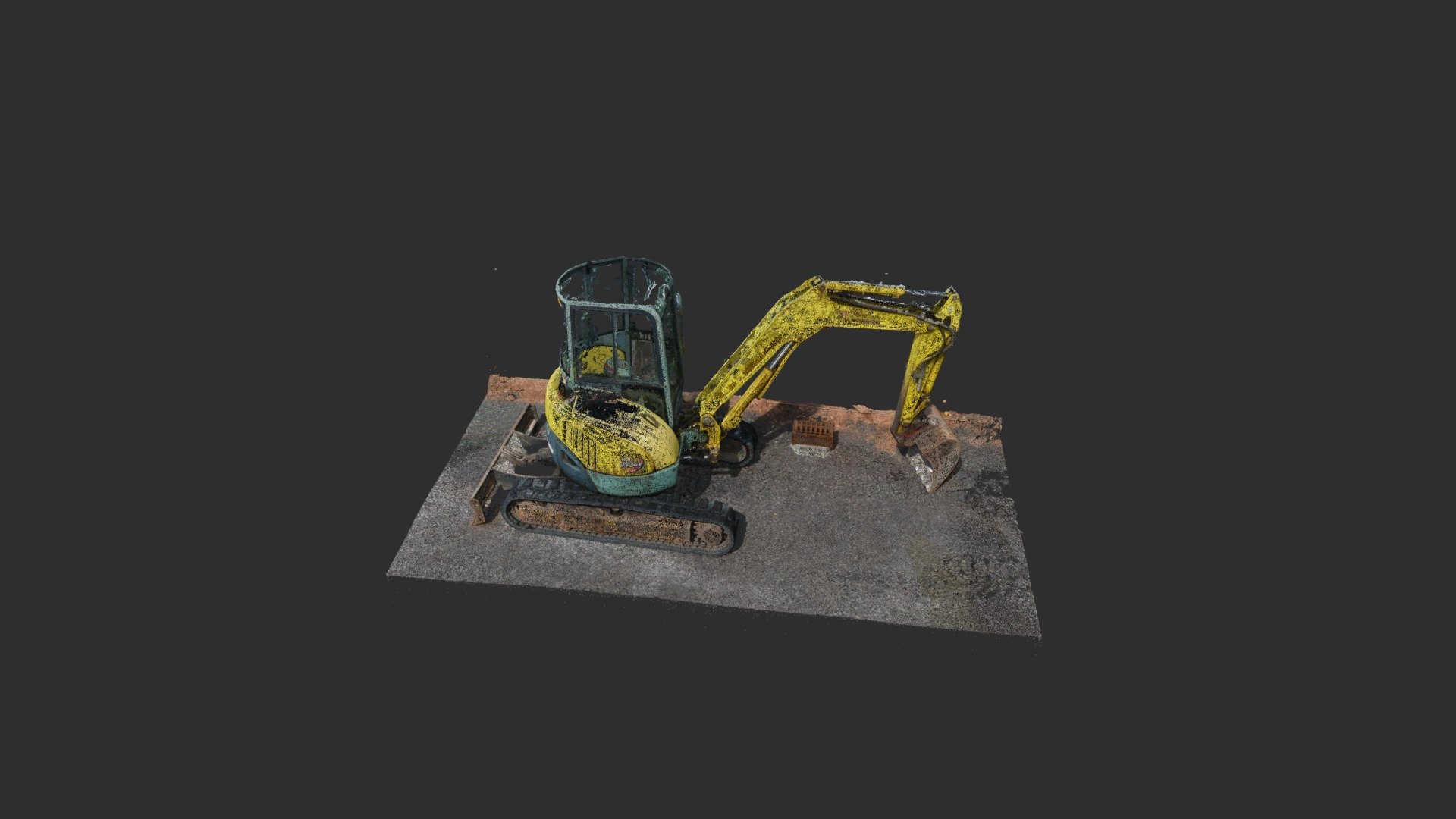 Small excavator, point cloud