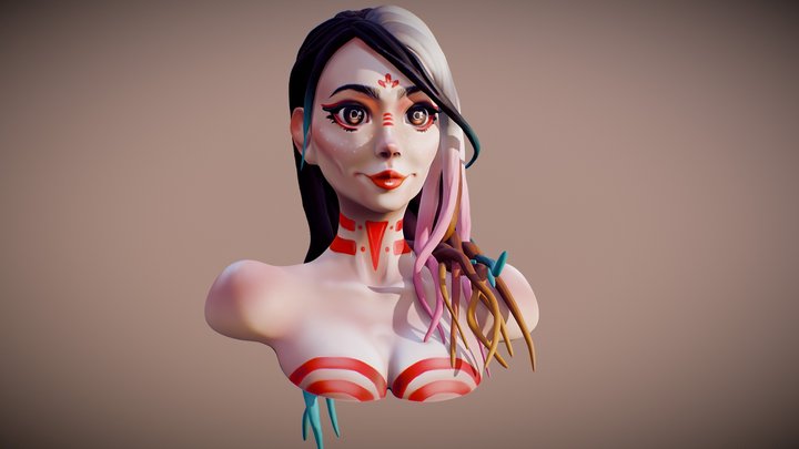 Kabuki-like 3D Model
