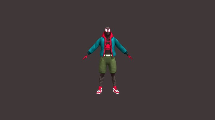 Spiderman handpainted 3D Model