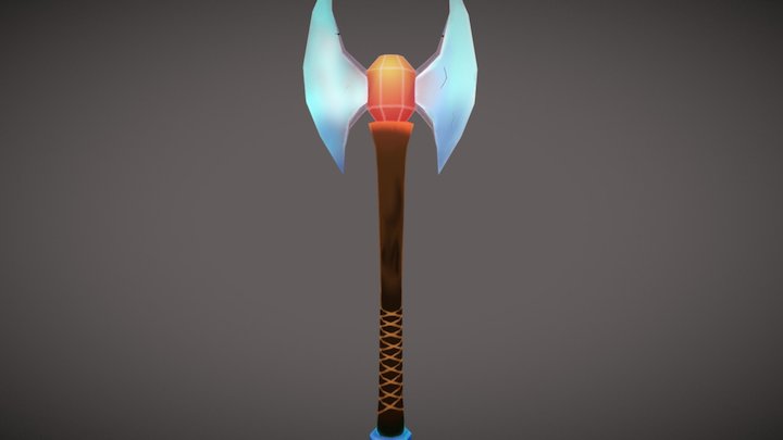 Hand Painted Weapon 3D Model