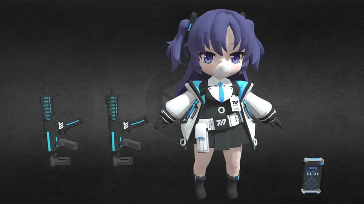 Smol Hayase Yuuka 3D Model