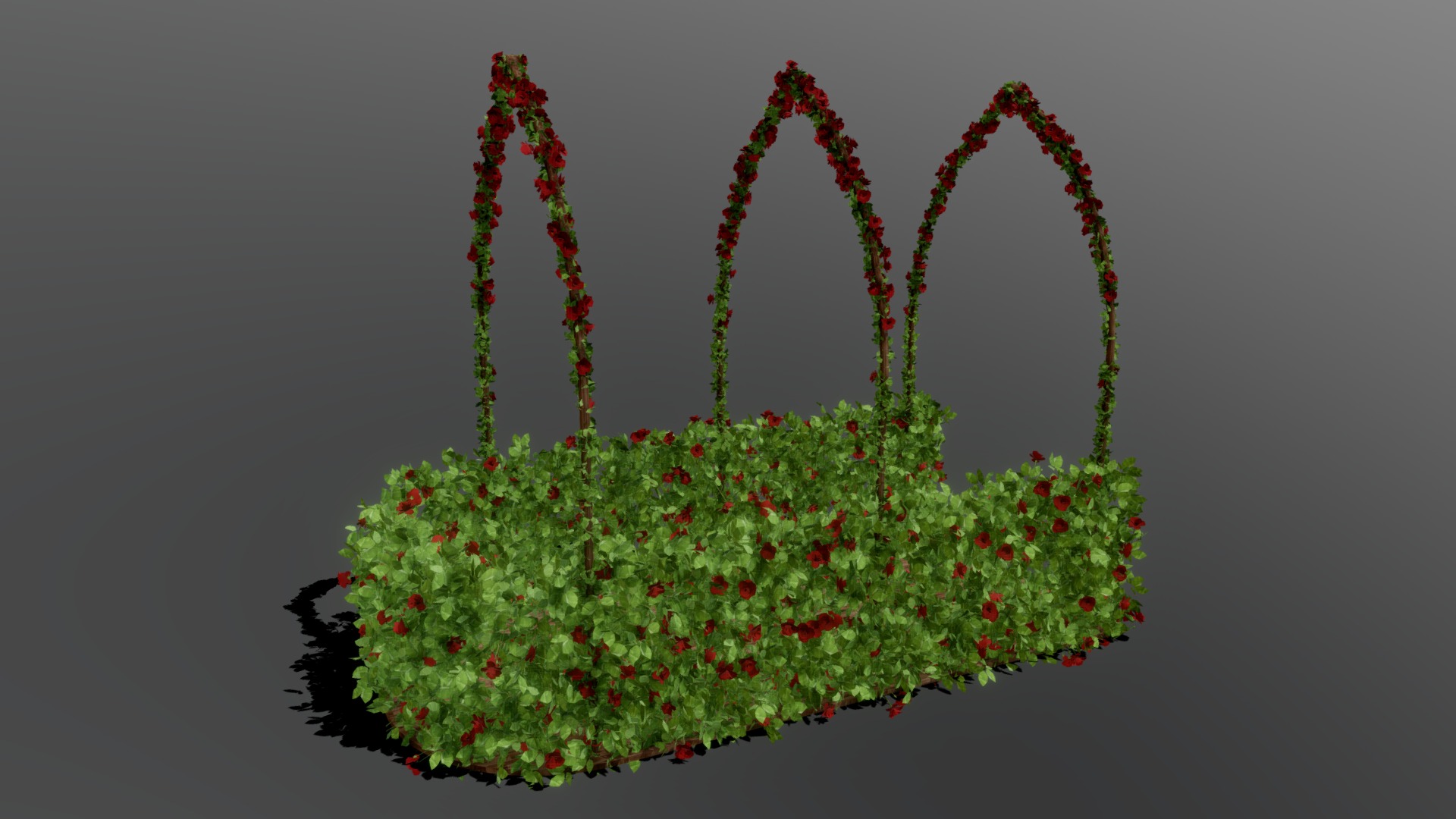 3D model Small Garden Summer - This is a 3D model of the Small Garden Summer. The 3D model is about a plant with red flowers.