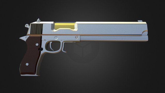 Hellsing ARMS .454 Casull Auto 3D Model
